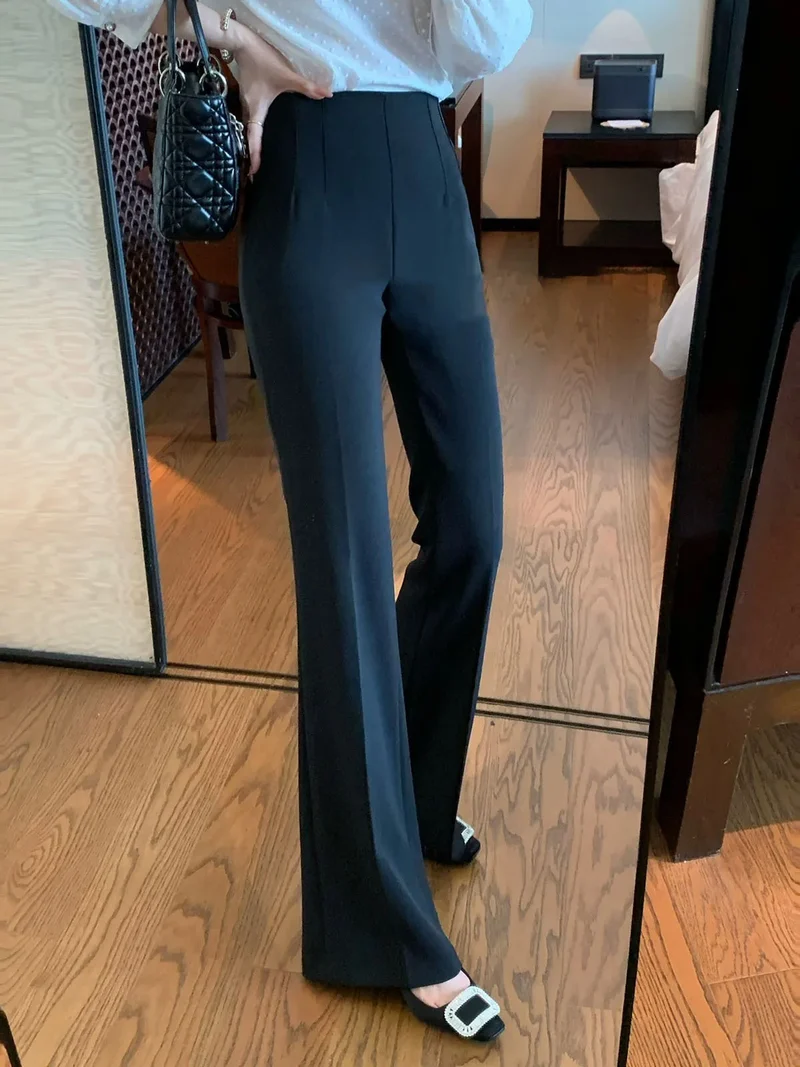 Damen Elegante Hoch taillierte Palazzo-Hose Nord Taschen