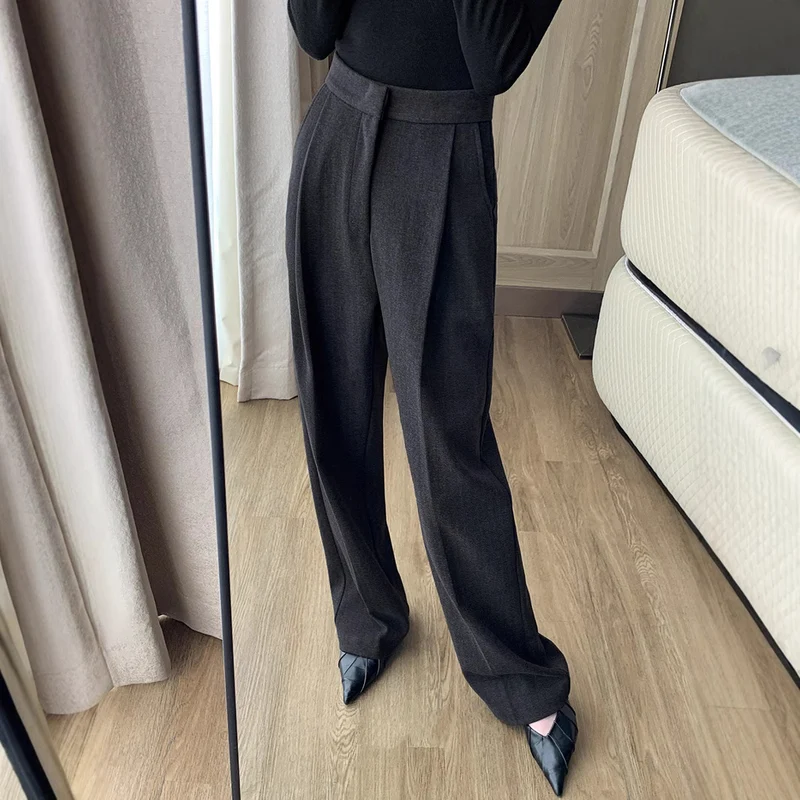 Damen Elegante Hoch taillierte Hose Nord Taschen