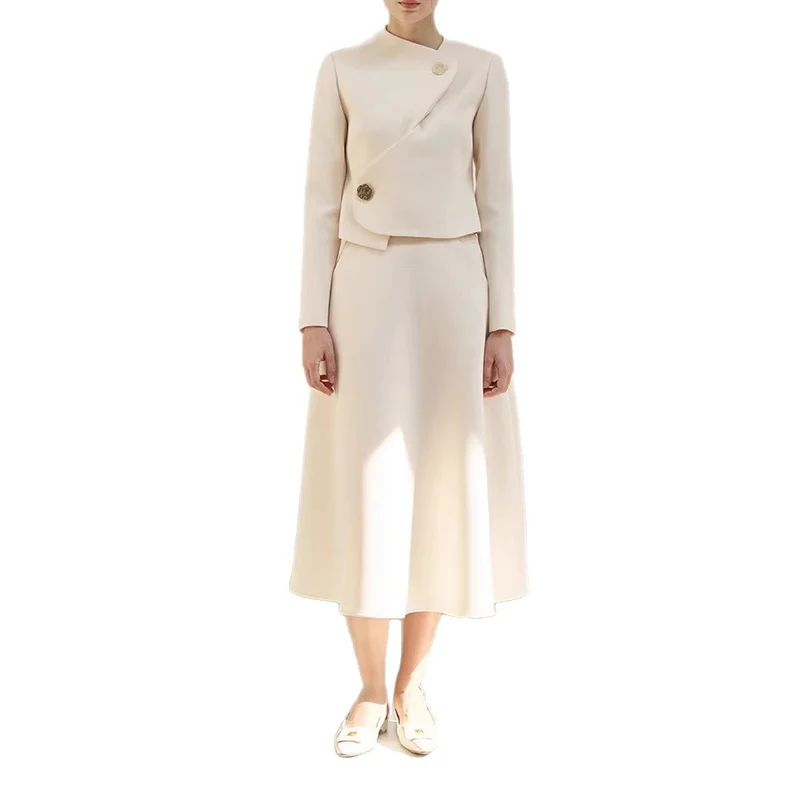 Damen Elegante cropped Blazerjacke mit asymmetrischem Schnitt Nord Taschen
