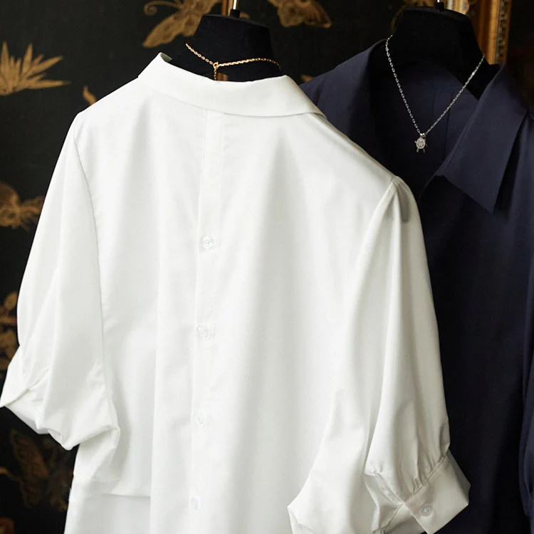 Damen Elegante Bluse mit Übergrößen und weiten Ärmeln Nord Taschen