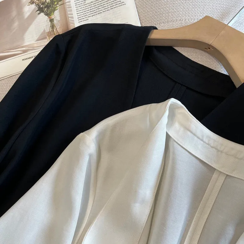 Damen Elegante Bluse mit strahlendem Knopfdetail Nord Taschen