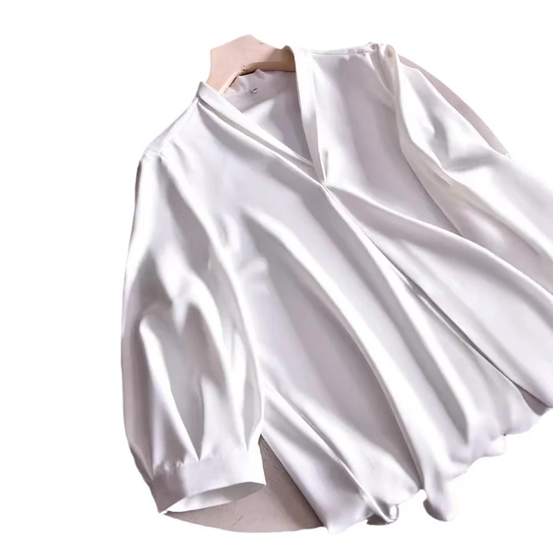 Damen Elegante Bluse mit Ballonärmeln Nord Taschen