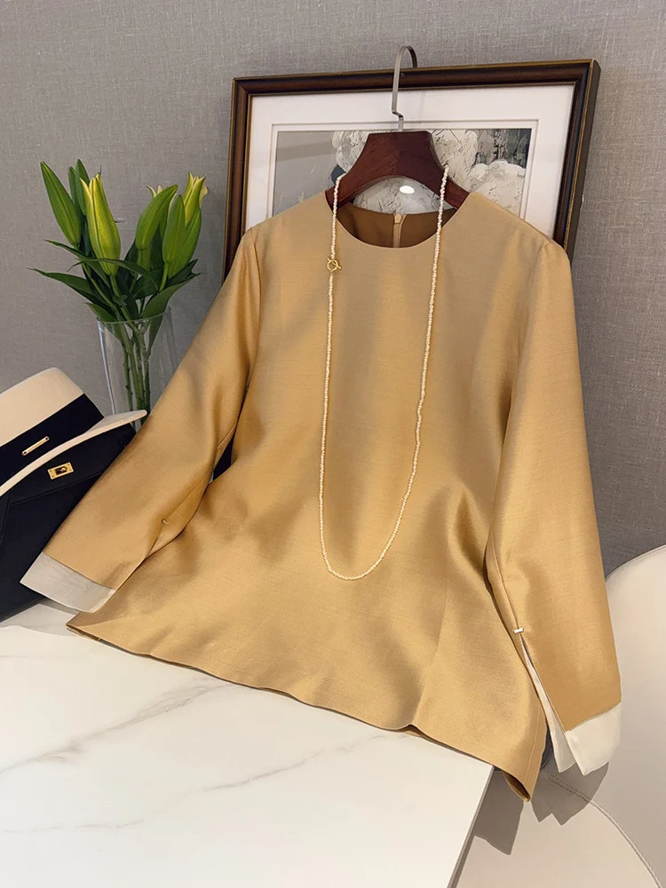 Damen Elegante Bluse aus hochwertigem Stoff mit exklusivem Schnitt Nord Taschen