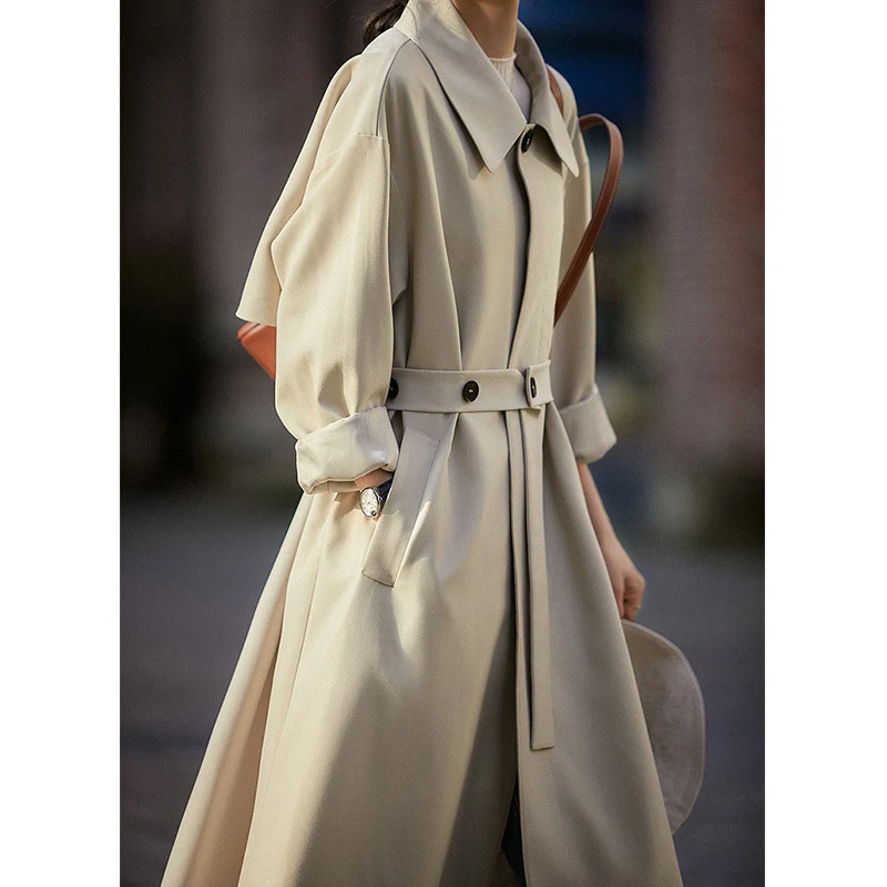 Damen Elegant geschnittener Trenchcoat Nord Taschen