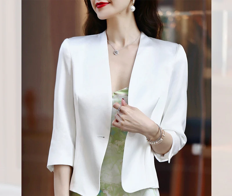 Damen Edler Blazer mit drei Viertelärmeln Nord Taschen