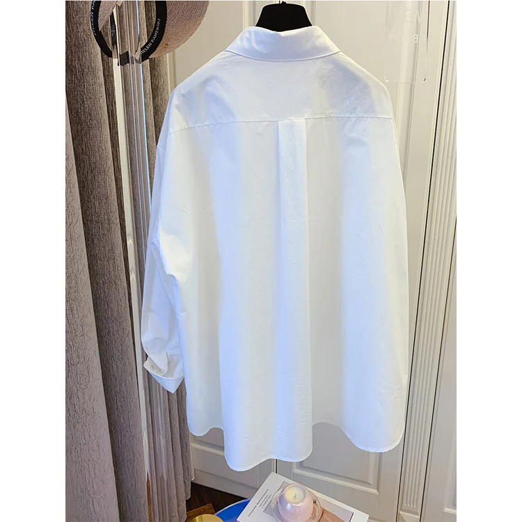 Damen Bequeme und stilvolle Oversized-Bluse Nord Taschen