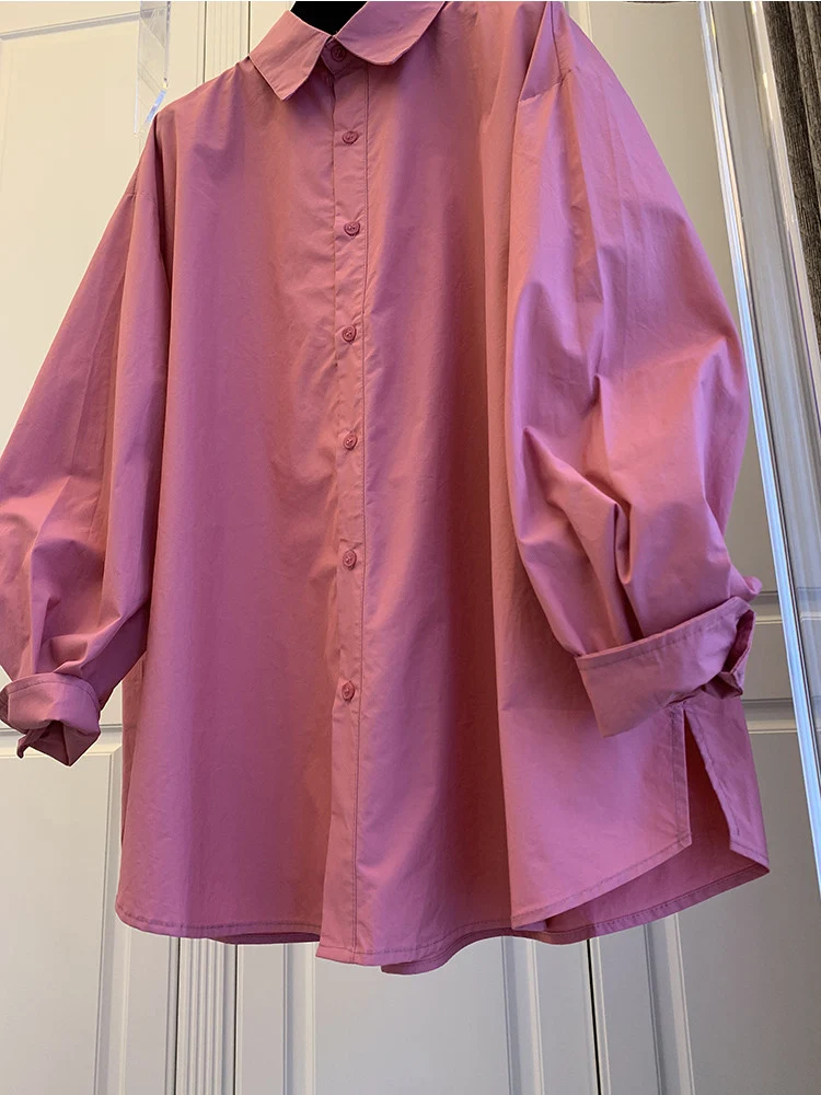 Damen Bequeme und stilvolle Oversized-Bluse Nord Taschen