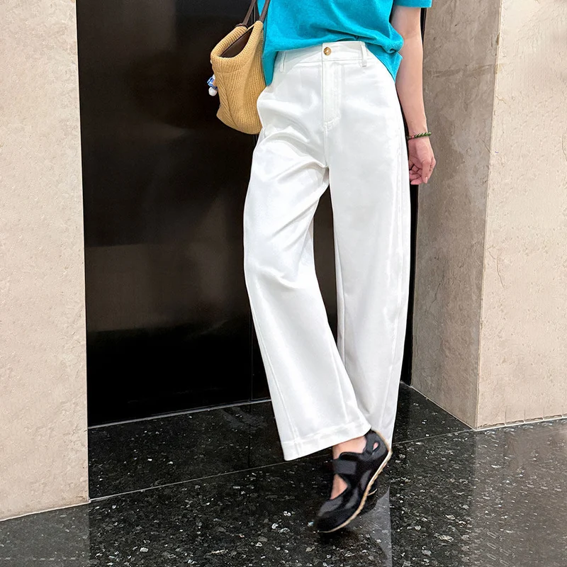 Damen Bequeme und moderne weite Stoffhose Nord Taschen
