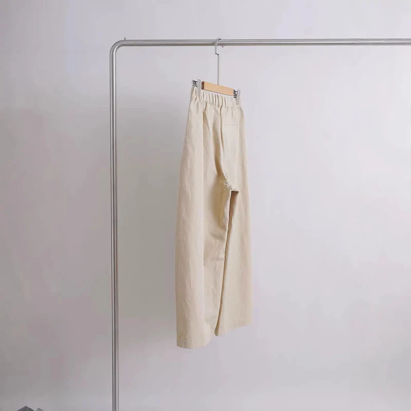 Damen Bequeme und lässige weit geschnittene Stoffhose Nord Taschen