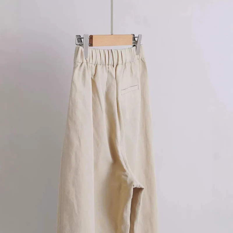 Damen Bequeme und lässige weit geschnittene Stoffhose Nord Taschen