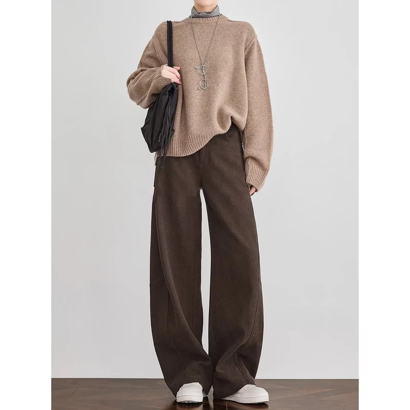 Damen Bequeme und elegante weite Cordhose Nord Taschen