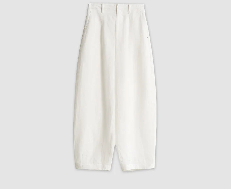 Damen Bequeme und elegante Leinenhose Nord Taschen