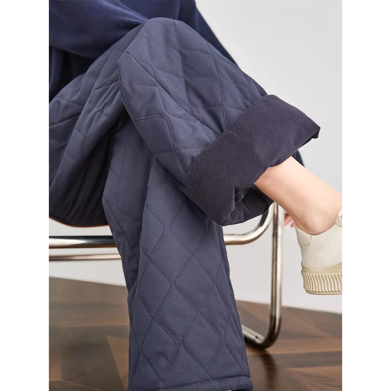 Damen Bequeme und elegante gesteppte Hosen Nord Taschen