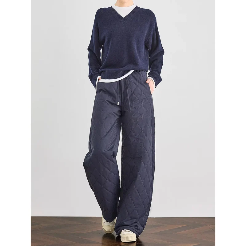 Damen Bequeme und elegante gesteppte Hosen Nord Taschen