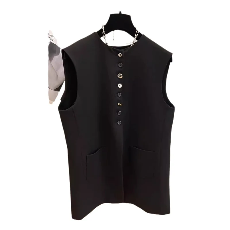 Damen ärmellose Blazer-Weste Nord Taschen