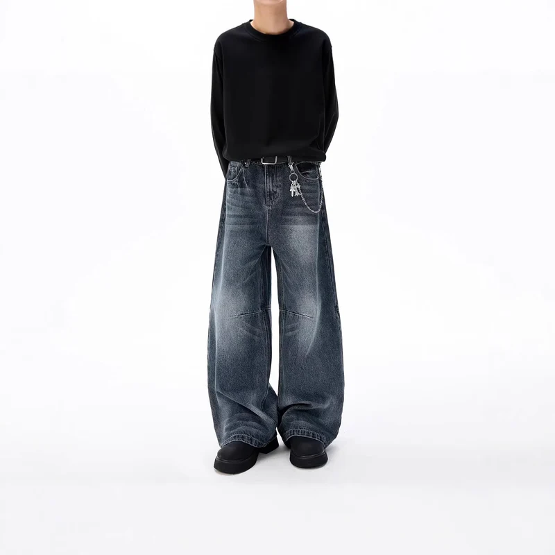Unisex Trendige Weitgeschnittene Jeans Nord Taschen