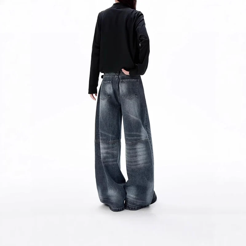 Unisex Trendige Weitgeschnittene Jeans Nord Taschen