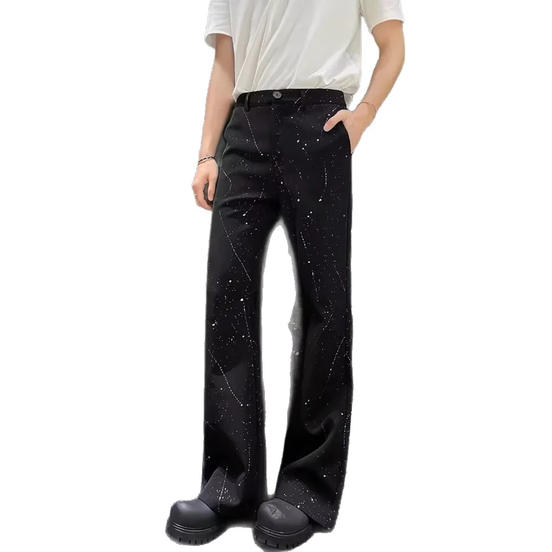 Herren Weitgeschnittene Jeans mit abstraktem Muster Nord Taschen