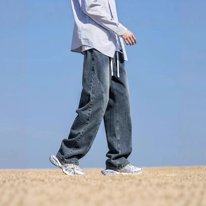 Herren Weitgeschnittene Denim-Hose Nord Taschen 1787982091