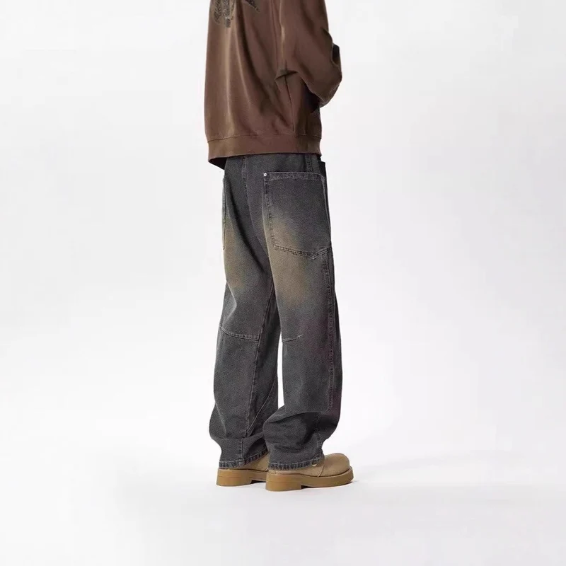 Herren Weitgeschnittene Casual Jeans Nord Taschen