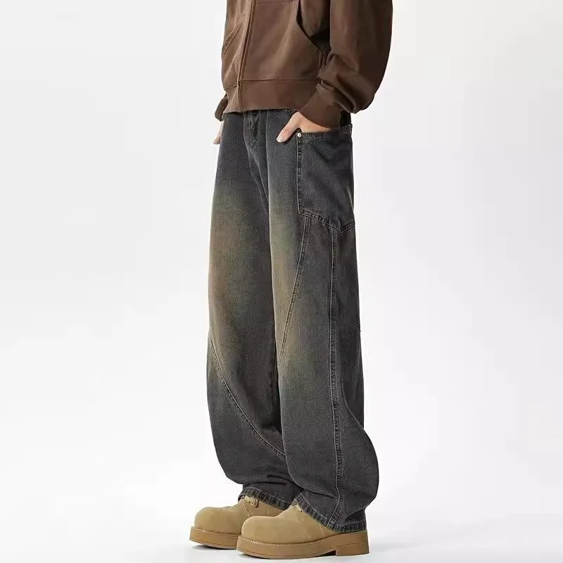Herren Weitgeschnittene Casual Jeans Nord Taschen