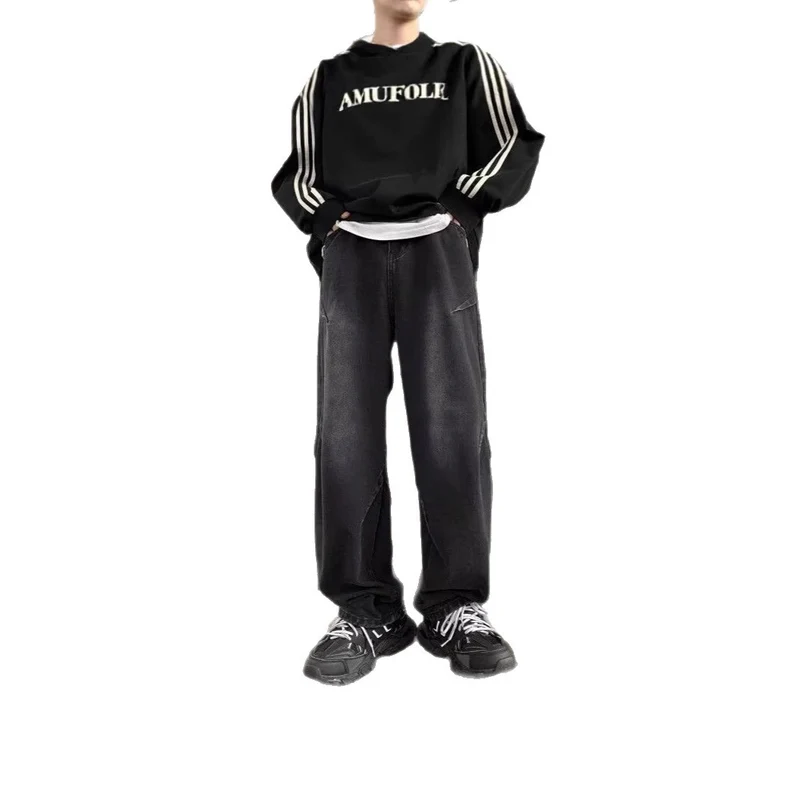 Herren Weitgeschnittene Cargo-Jeans Nord Taschen