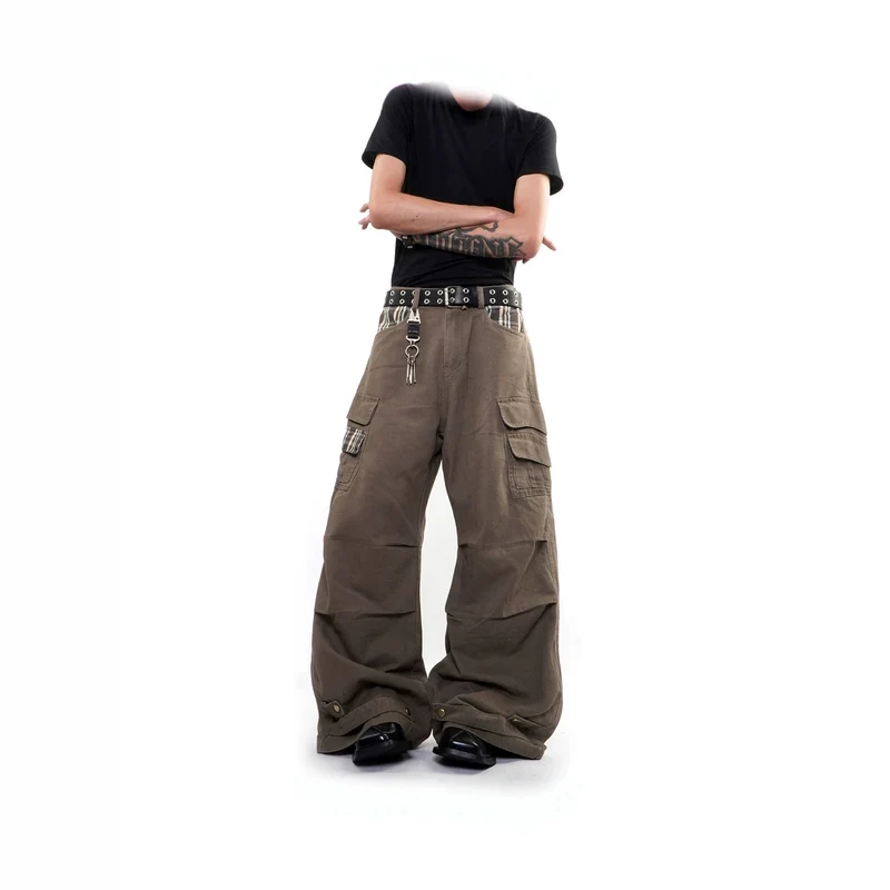 Herren Weitgeschnittene Cargo-Hose mit Taschen Nord Taschen
