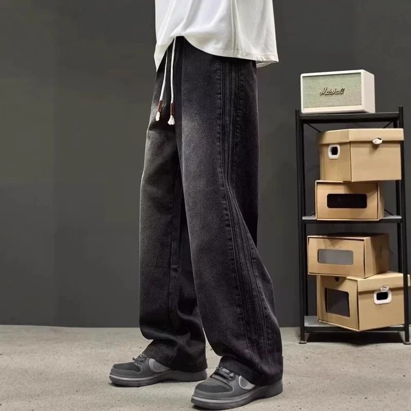 Herren Weit geschnittene Jeans mit seitlichen Nähten Nord Taschen