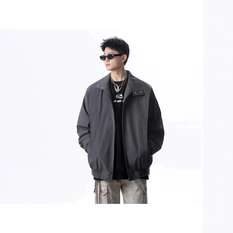 Herren Urbane Utility-Jacke mit hohem Kragen Nord Taschen