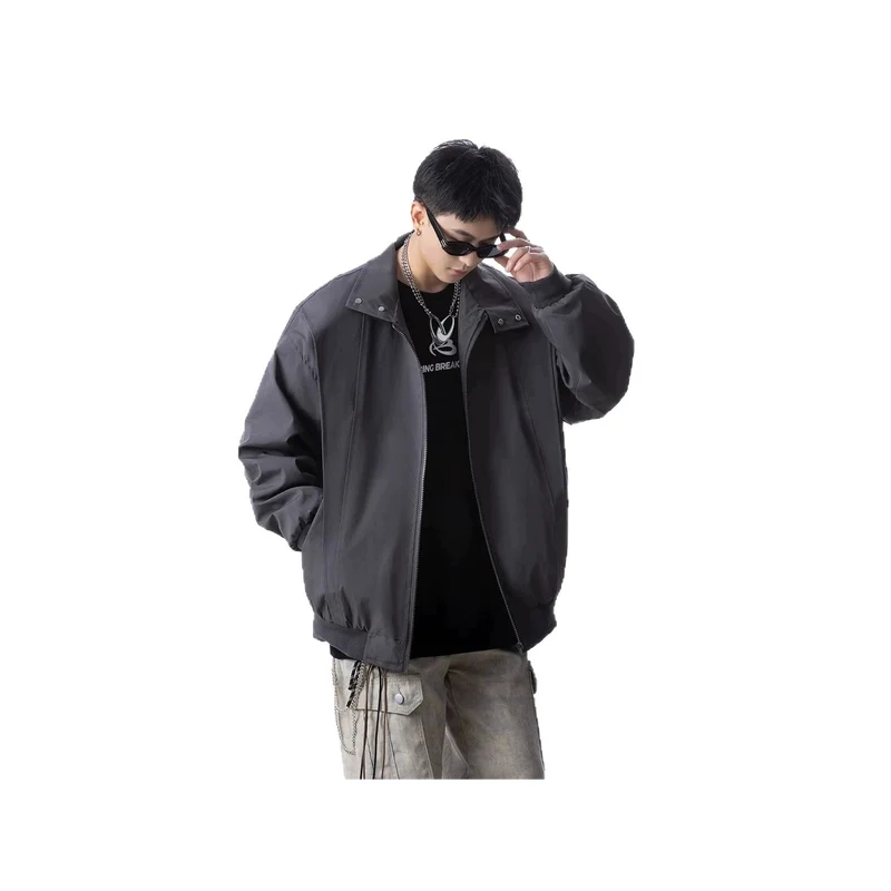 Herren Urbane Utility-Jacke mit hohem Kragen Nord Taschen