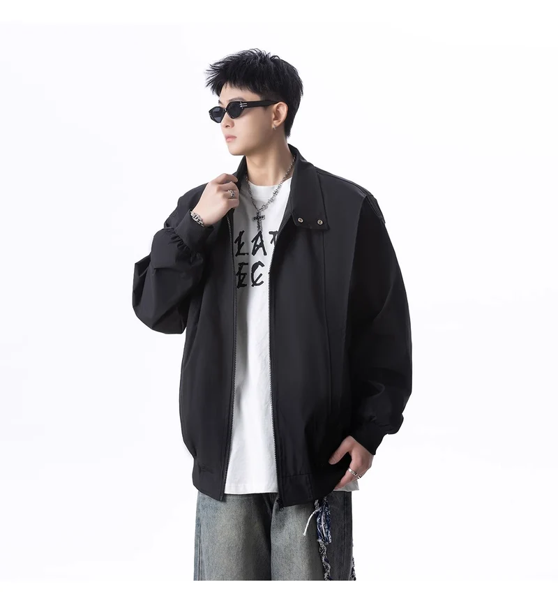 Herren Urbane Utility-Jacke mit hohem Kragen Nord Taschen