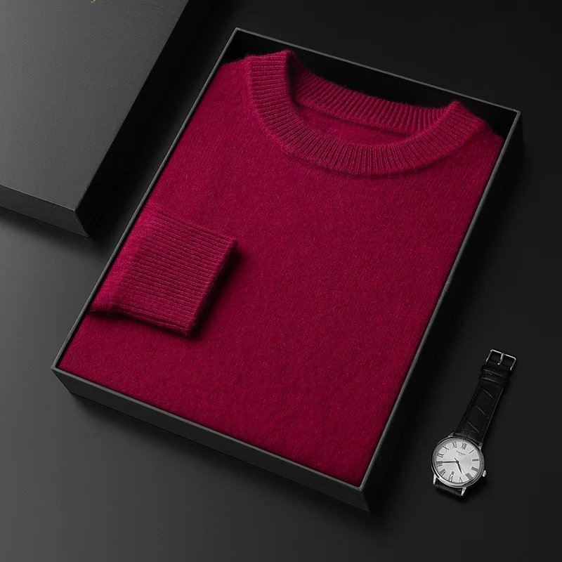 Herren Rundhals-Pullover im Kaschmir‑Look mit extraweichem Flor und Geschenkbox Nord Taschen