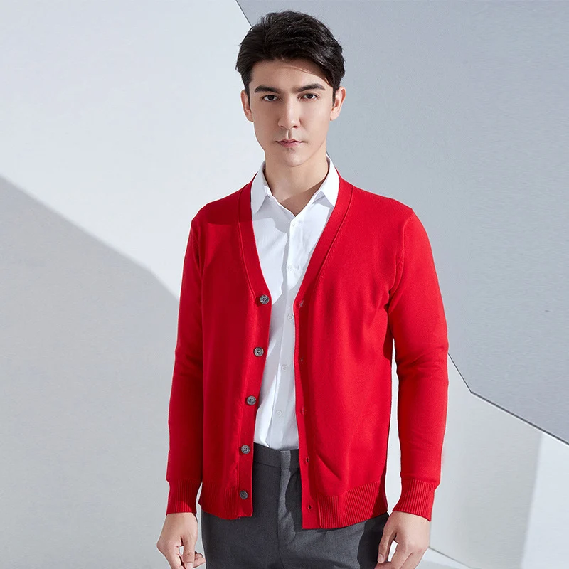 Herren Leichter Feinstrick-Cardigan mit V‑Ausschnitt und Business‑Silhouette Nord Taschen