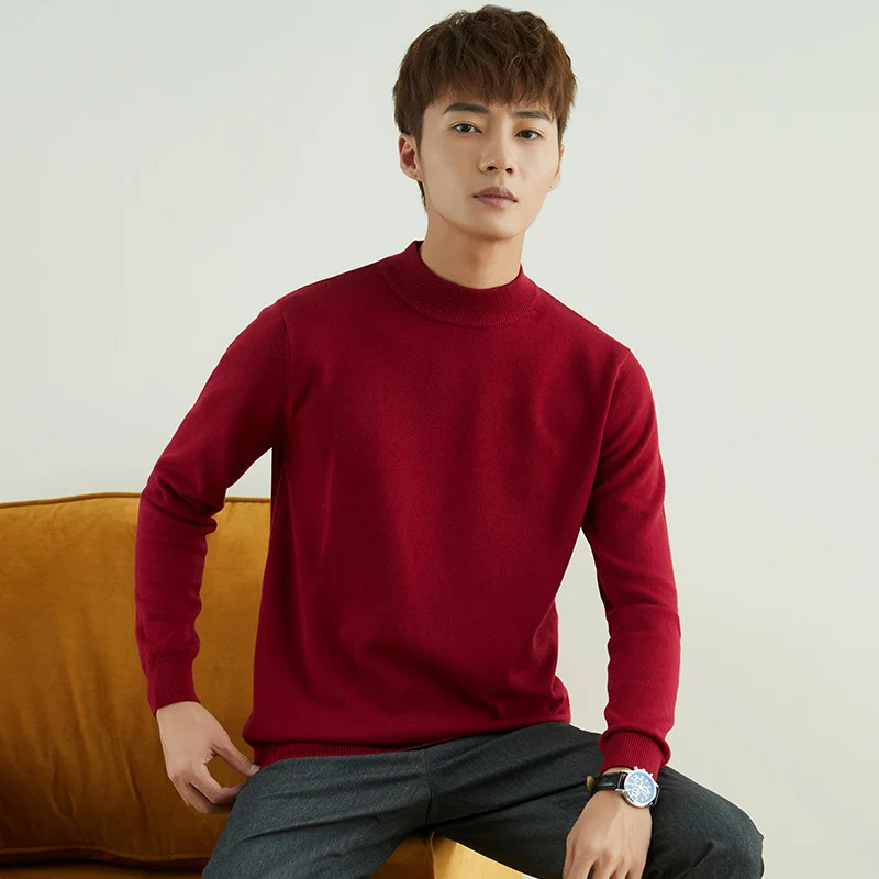 Herren Halbhoher Rollkragenpullover aus Feinstrick mit schmaler Passform Nord Taschen