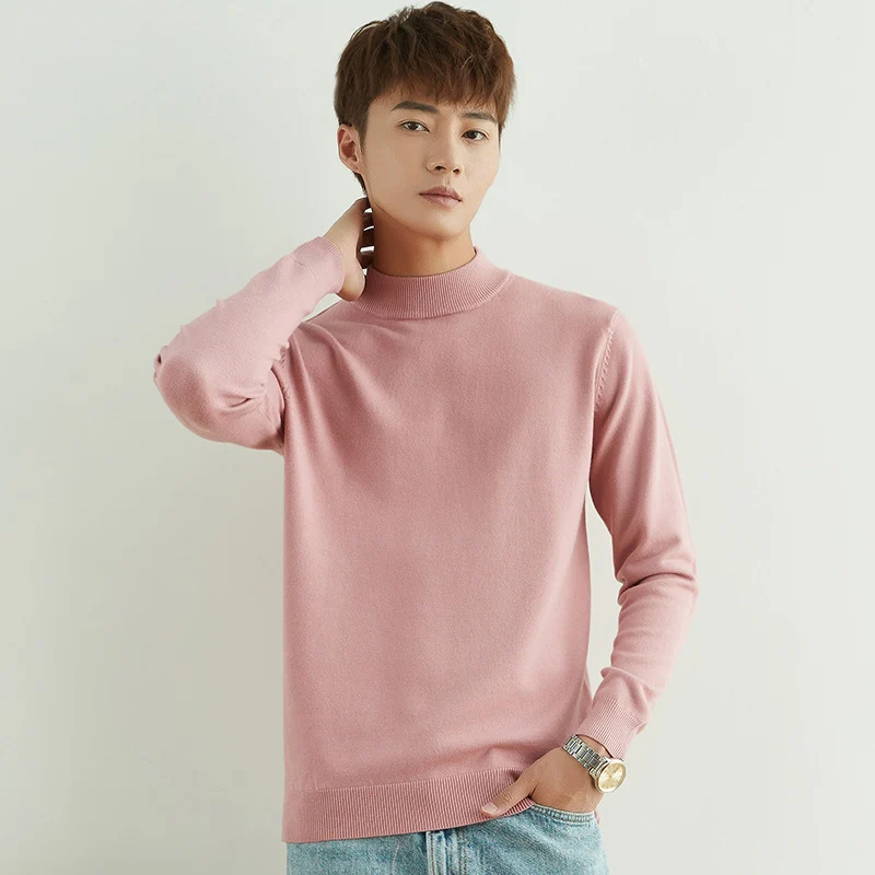 Herren Halbhoher Rollkragenpullover aus Feinstrick mit schmaler Passform Nord Taschen