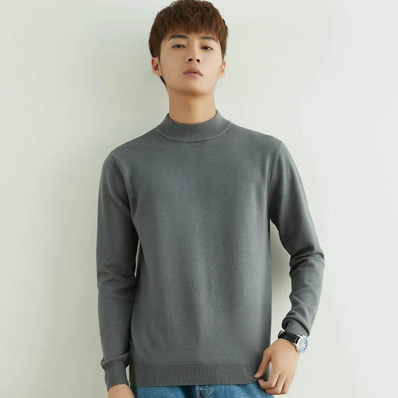 Herren Halbhoher Rollkragenpullover aus Feinstrick mit schmaler Passform Nord Taschen