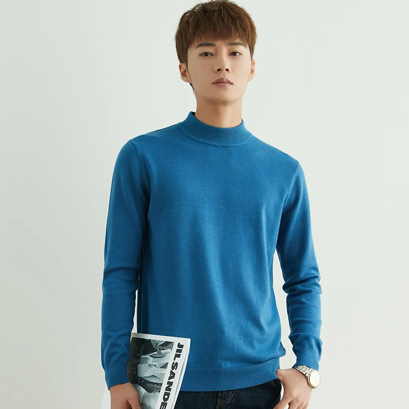 Herren Halbhoher Rollkragenpullover aus Feinstrick mit schmaler Passform Nord Taschen