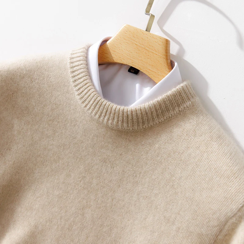 Herren Feiner Stehkragenpullover aus Kaschmir‑Blend mit gerippten Abschlüssen und schlanker Silhouette Nord Taschen