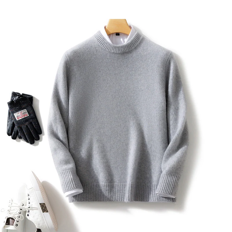 Herren Feiner Stehkragenpullover aus Kaschmir‑Blend mit gerippten Abschlüssen und schlanker Silhouette Nord Taschen