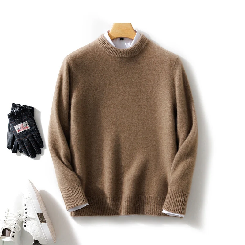 Herren Feiner Stehkragenpullover aus Kaschmir‑Blend mit gerippten Abschlüssen und schlanker Silhouette Nord Taschen