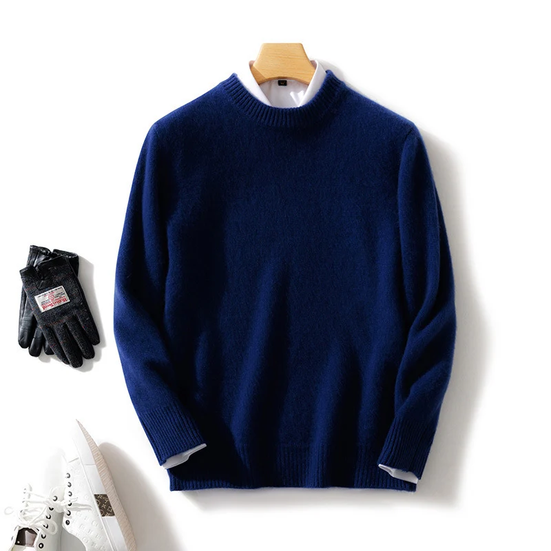 Herren Feiner Stehkragenpullover aus Kaschmir‑Blend mit gerippten Abschlüssen und schlanker Silhouette Nord Taschen