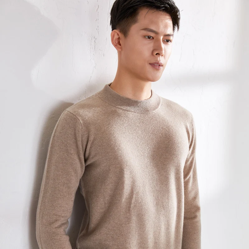 Herren Feiner Rollkragenpullover in schlanker Minimal‑Silhouette aus Woll‑Kaschmir‑Mix Nord Taschen
