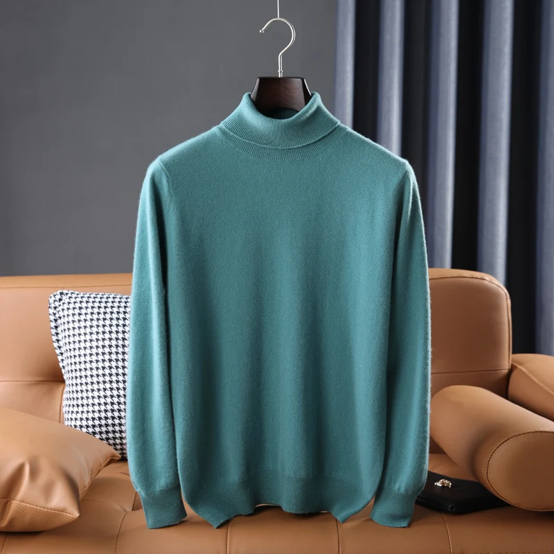 Herren Feiner Rollkragenpullover in schlanker Minimal‑Silhouette aus Woll‑Kaschmir‑Mix Nord Taschen
