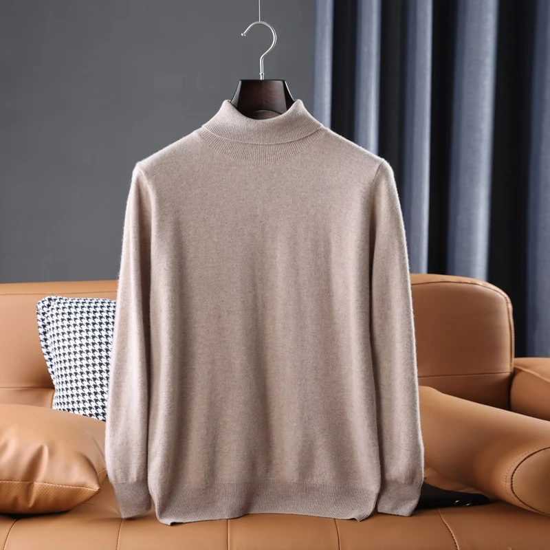 Herren Feiner Rollkragenpullover in schlanker Minimal‑Silhouette aus Woll‑Kaschmir‑Mix Nord Taschen