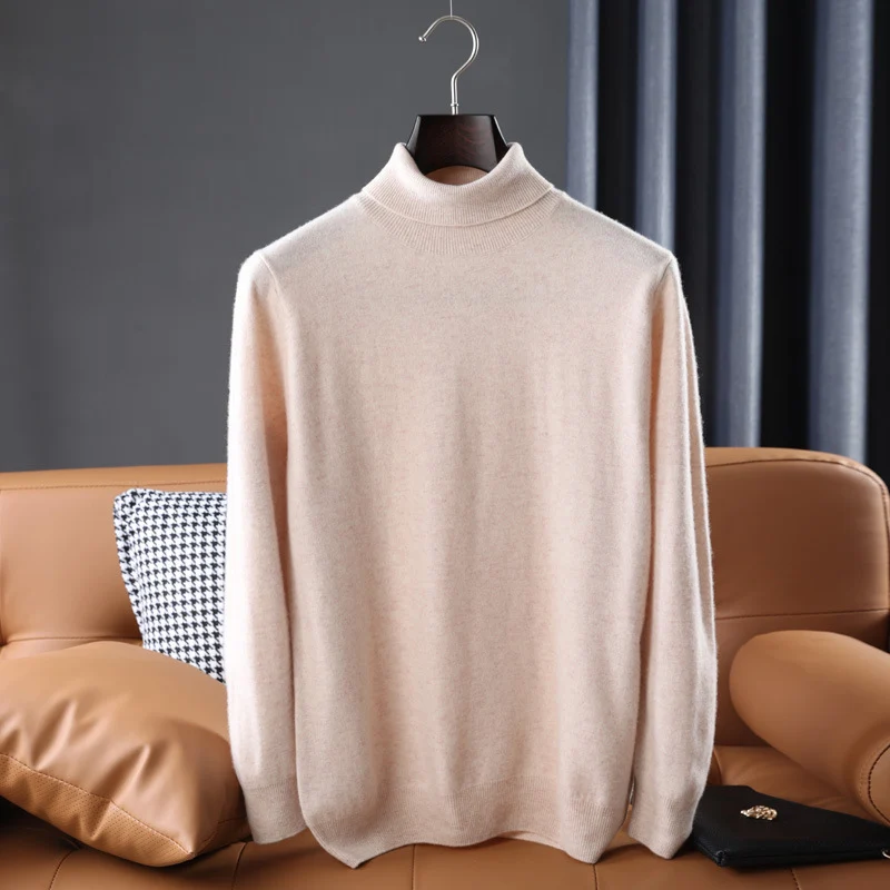Herren Feiner Rollkragenpullover in schlanker Minimal‑Silhouette aus Woll‑Kaschmir‑Mix Nord Taschen