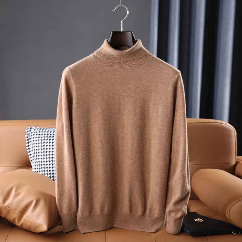 Herren Feiner Rollkragenpullover in schlanker Minimal‑Silhouette aus Woll‑Kaschmir‑Mix Nord Taschen