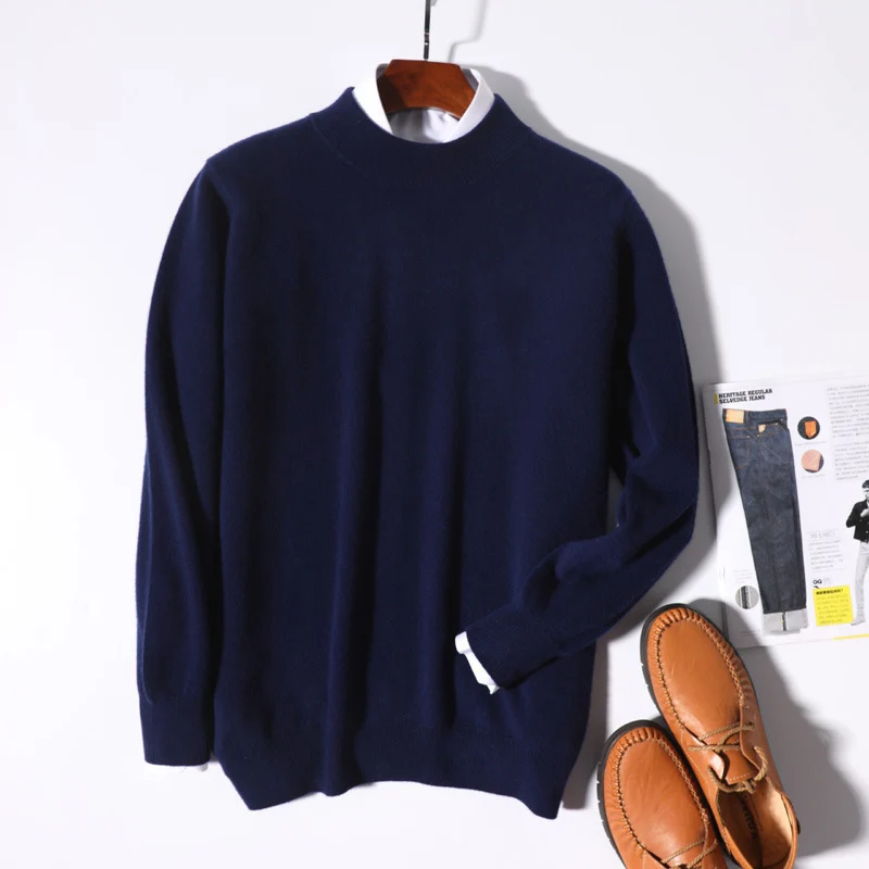 Herren Feiner Rollkragenpullover in schlanker Minimal‑Silhouette aus Woll‑Kaschmir‑Mix Nord Taschen