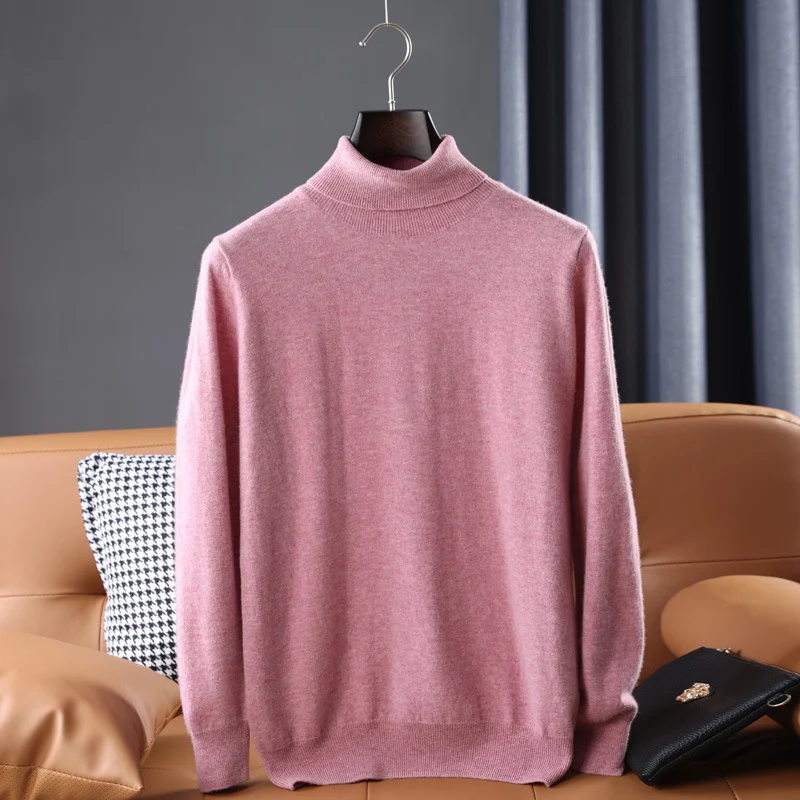 Herren Feiner Rollkragenpullover in schlanker Minimal‑Silhouette aus Woll‑Kaschmir‑Mix Nord Taschen