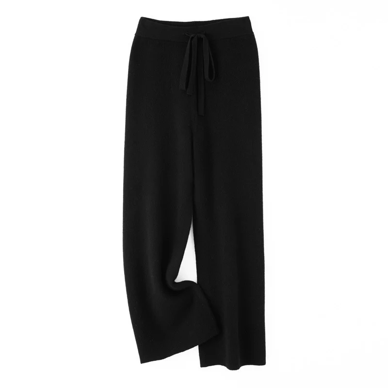 Damen weite Strickhose mit Tunnelzugbund und kaschmirähnlicher Haptik Nord Taschen