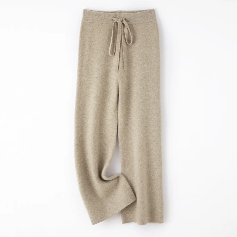 Damen weite Strickhose mit Tunnelzugbund und kaschmirähnlicher Haptik Nord Taschen